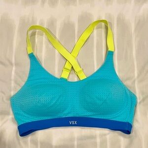 VSX Vibrant Blue and Neon Yellow Sports Bra